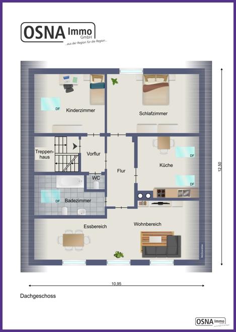 Grundriss Dachgeschoss Vorderhaus