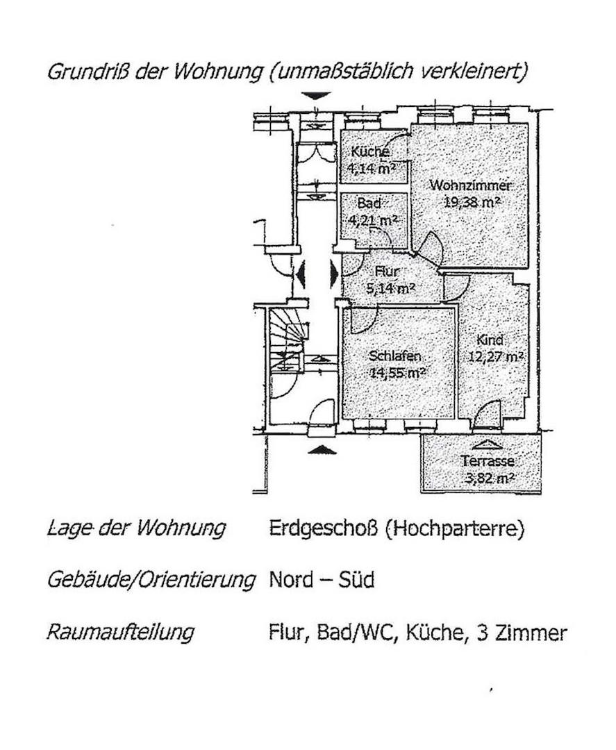 Grundriss Wohnung 1