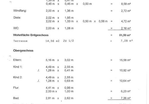 Wohnfläche EG und OG