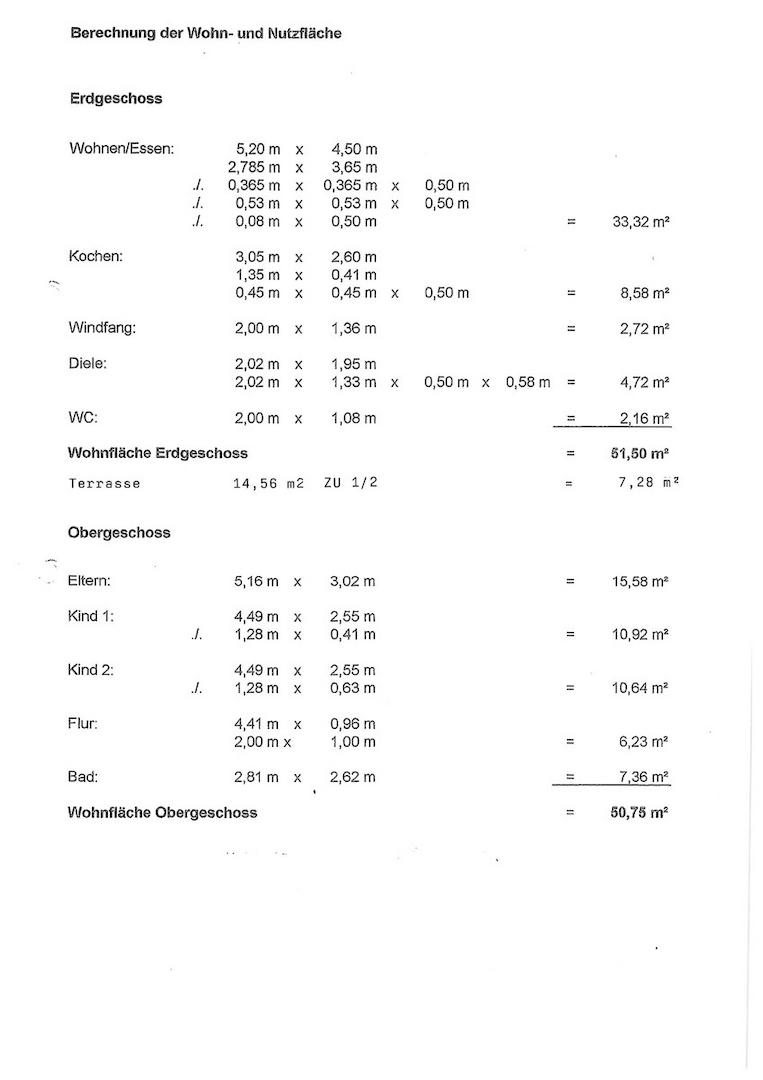 Wohnfläche EG und OG