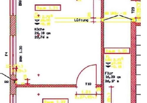 Grundriss Küche und Lager