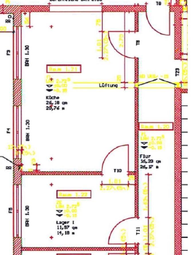 Grundriss Küche und Lager