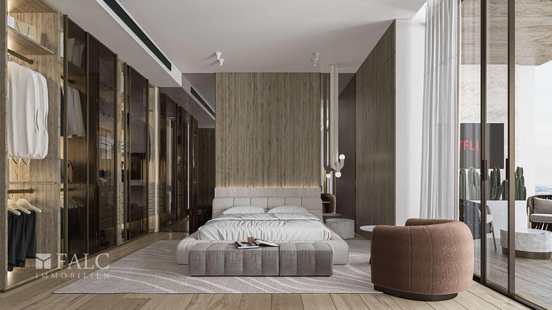 Schlafzimmer mit Einbauschränken
