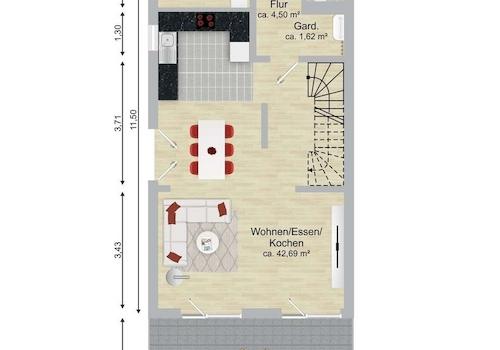 Grundrissbeispiel DHH EG