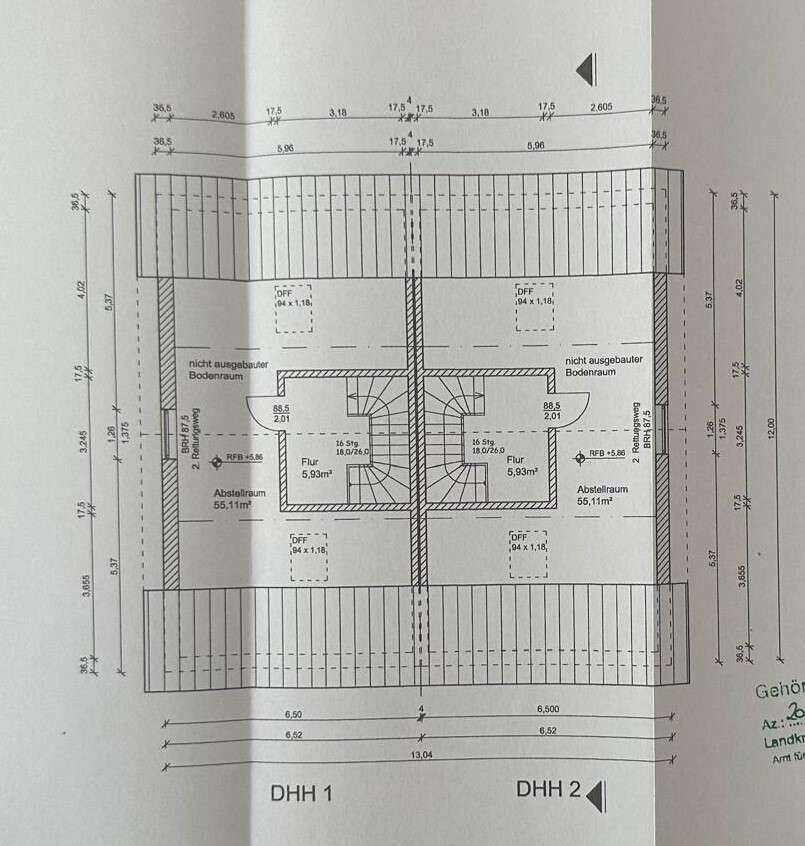 Haus 1+2_Grundriss Dachgeschoss