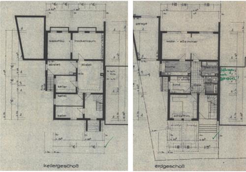 Grundriss Untergeschoss und Erdgeschoss