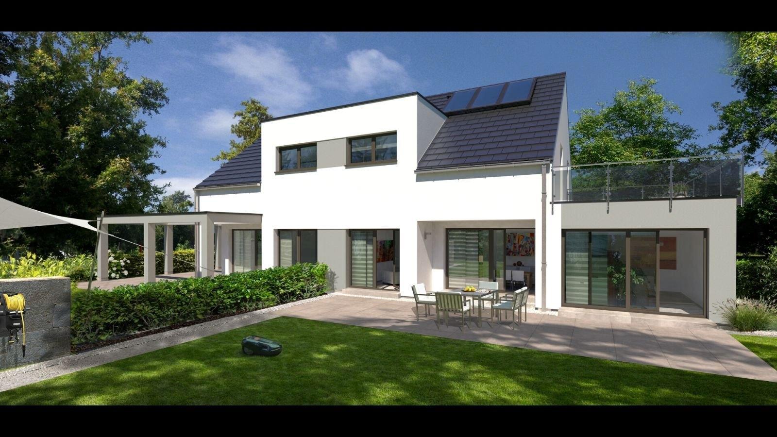 Ansicht Gartenseite optional mit Bauteilen