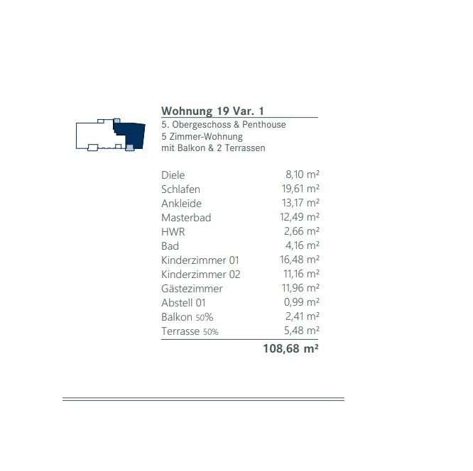 Fläche WE 19.1 5. OG