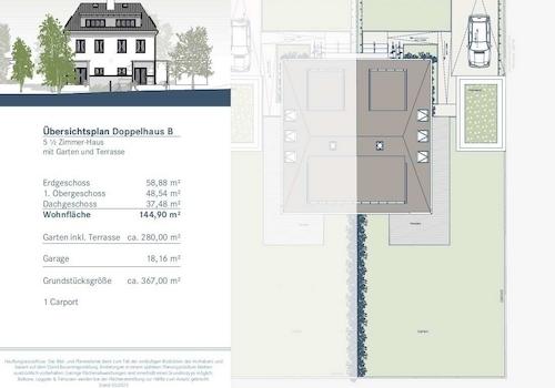 Übersichtsplan Doppelhaus B