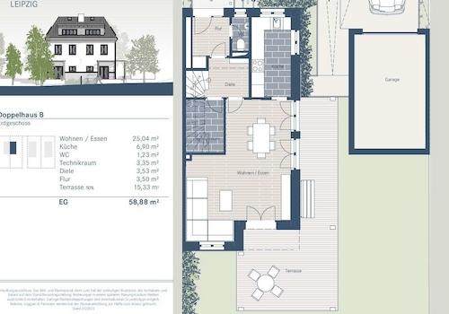 Doppelhaus B Erdgeschoss