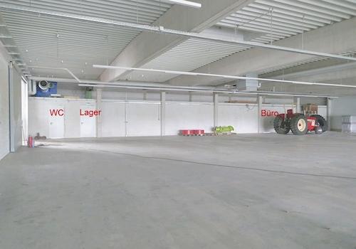 Halle 2 mit Büro-Lager-WC