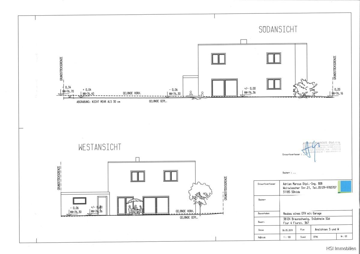 Ansicht Süd + West