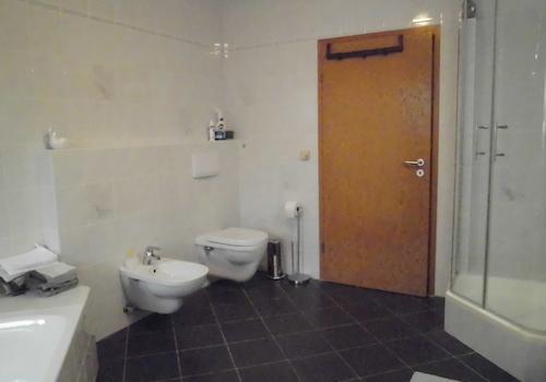 Bad Teilansicht 2 mit Wanne Bidet, WC, Dusche