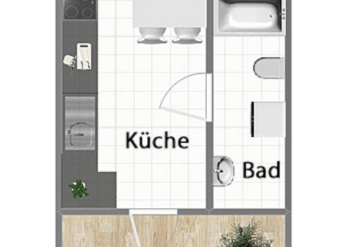 Grundriss Dachgeschoss (nicht maßstabsgetreu)