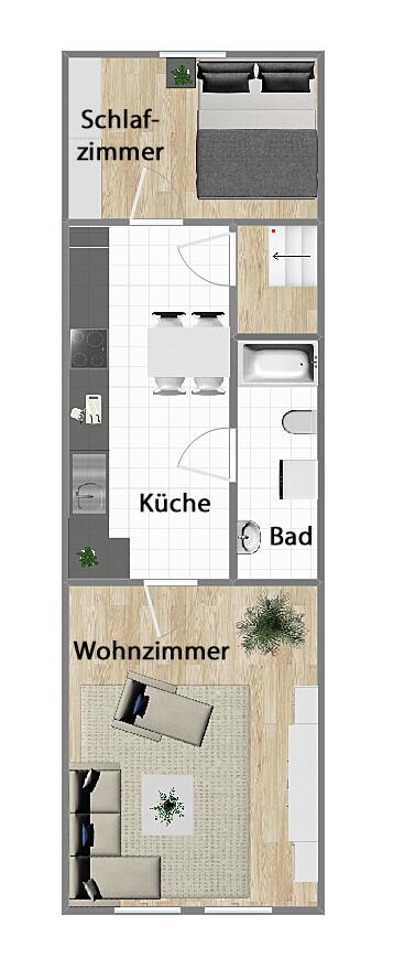 Grundriss Dachgeschoss (nicht maßstabsgetreu)