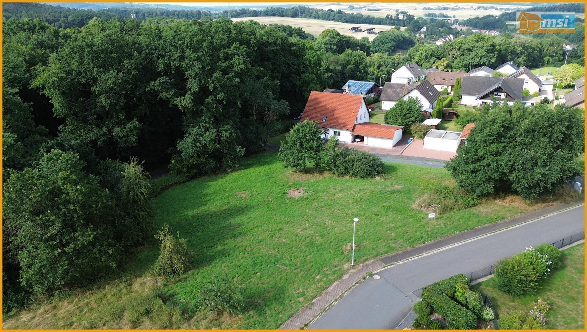 Blick auf das Grundstück