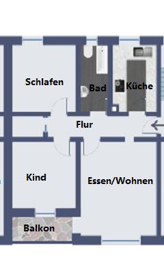 Grundriss Wohnung Typ 3