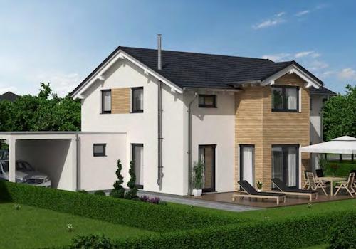 Ansicht vom Garten optional mit Quergiebel