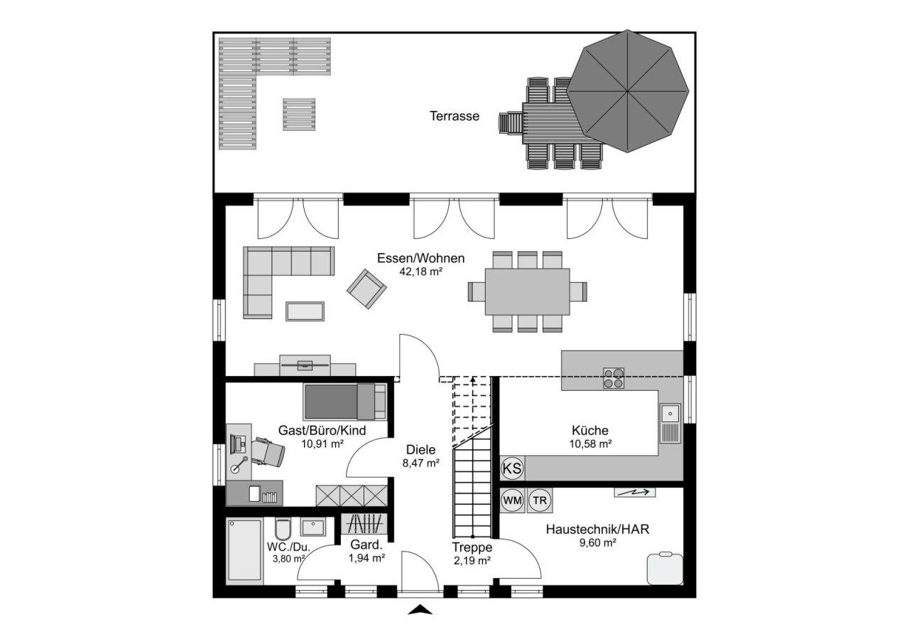 City Grundriss EG