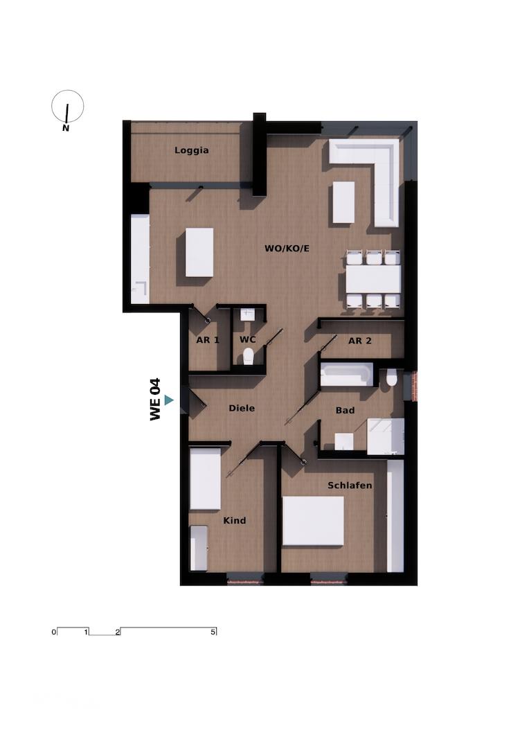 Obergeschoss rechts Wohnung 4