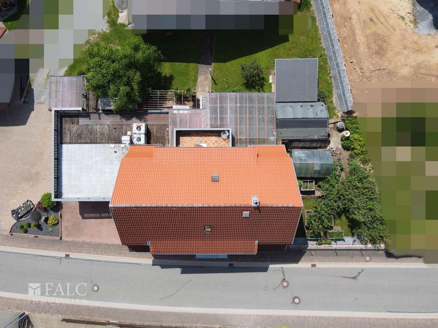 Wohnhaus von oben
