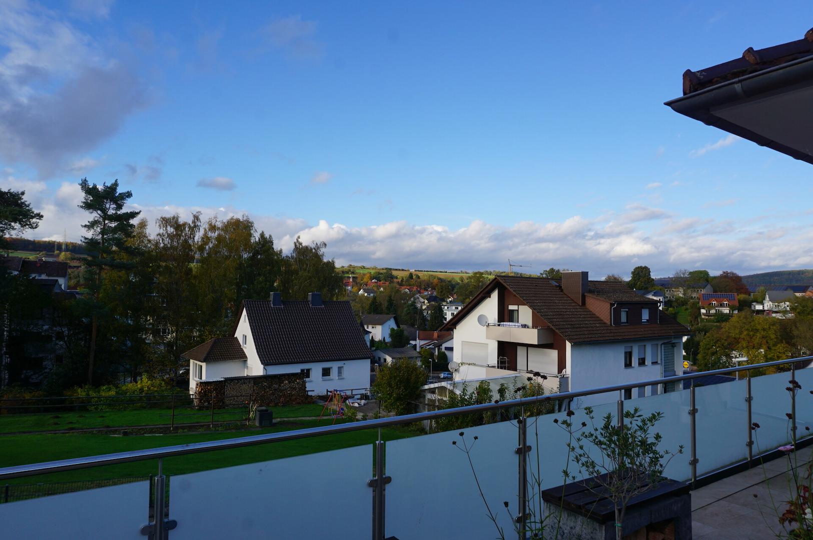 Blick vom Balkon