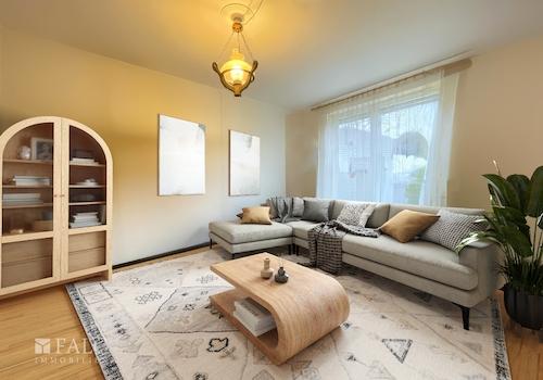Wohnzimmer UG gestaged