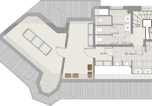 Grundriss Büro/sanitäre Anlagen DG 25m²