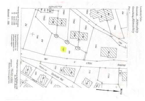 amtlicher Lageplan Amselweg, Flst. 1097, Altensteig