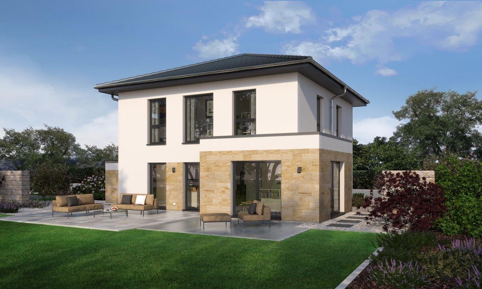 Ansicht vom Garten mit Erweiterung