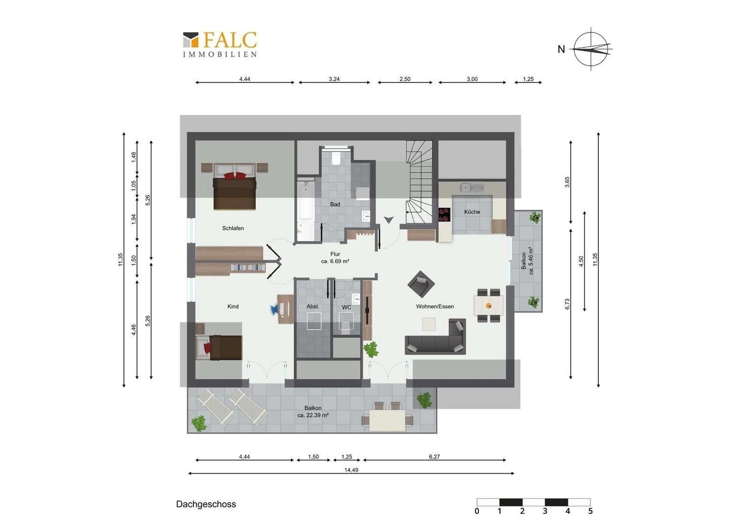 Dachgeschoss Wohnung 4