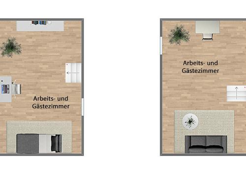 Grundriss Obergeschoss (nicht maßstabsgetreu)