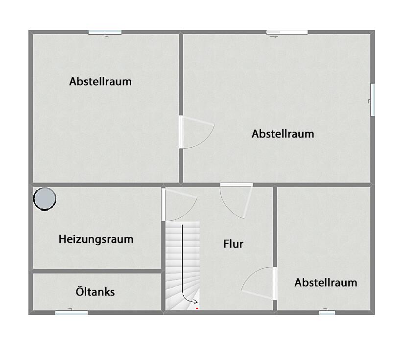 Grundriss Kellergeschoss (nicht maßstabsgetreu)