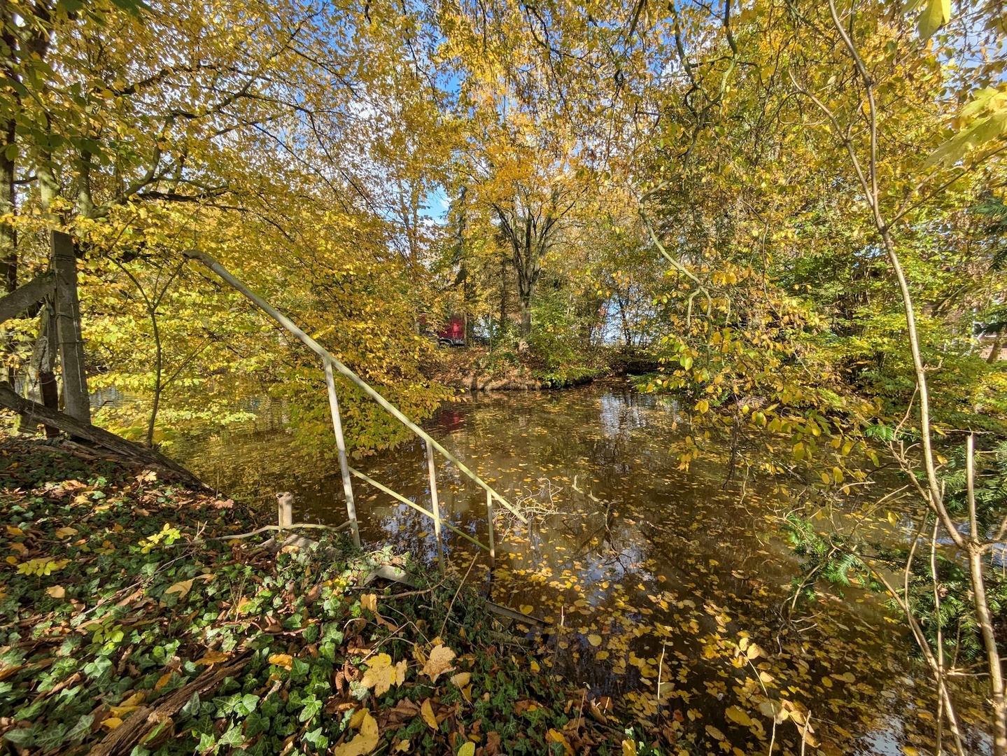 Gewässer am hinteren Grundstücksende
