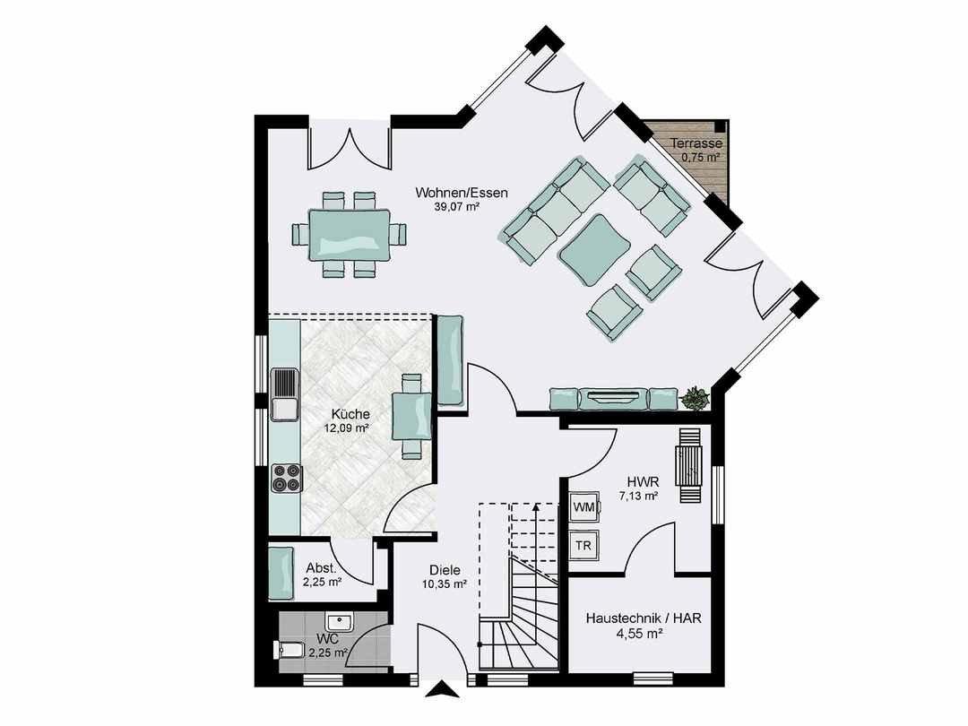 Haus Bad Vilbel Grundriss EG