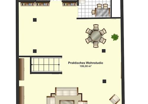 Grundriss Obergeschoss - Studio
