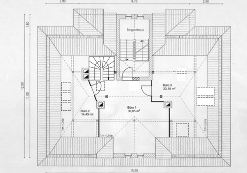 Grundriss Maisonette oben