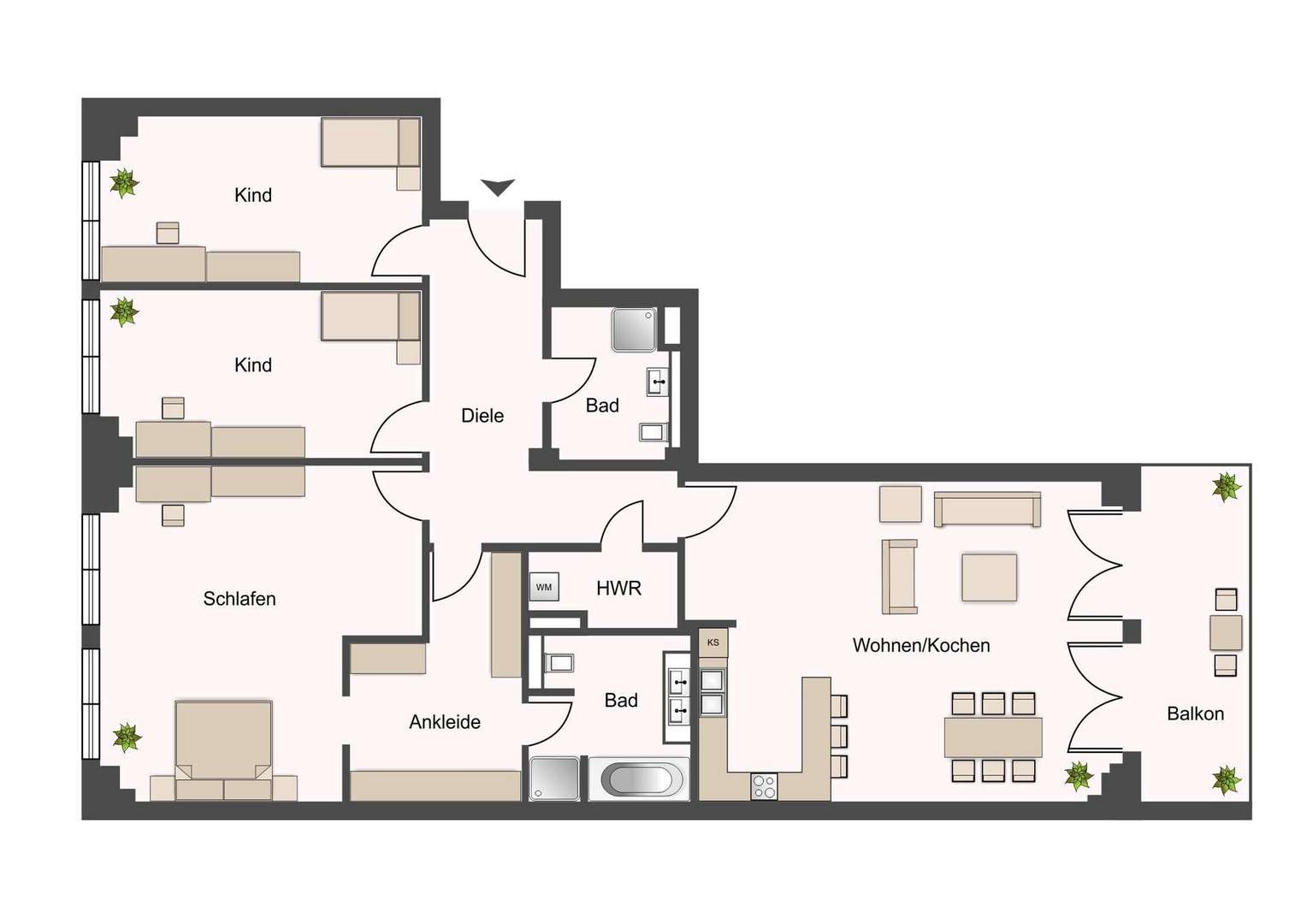 Grundriss - ca. 150 qm Wfl.