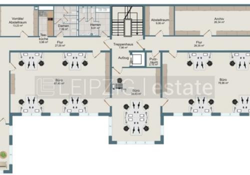Grundriss Etage, Teilfläche 377