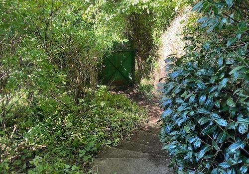 Treppe zum Seegrundstück