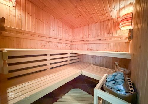 Sauna neben Garage