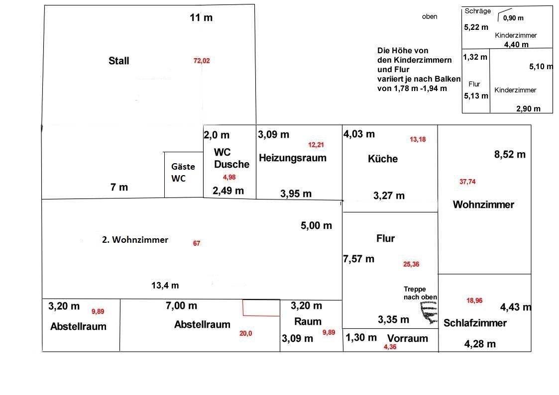 Grundrissplan Skizze