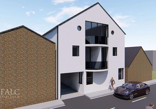 Vorderansicht-Einfahrt