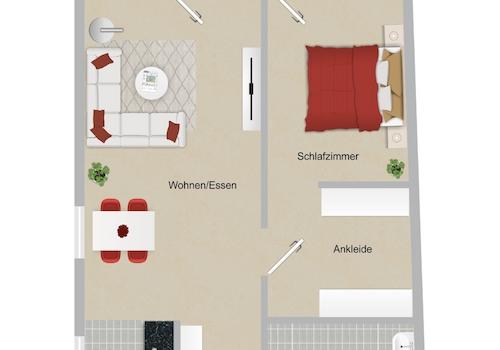 Grundriss 1. OG - Whg. 2