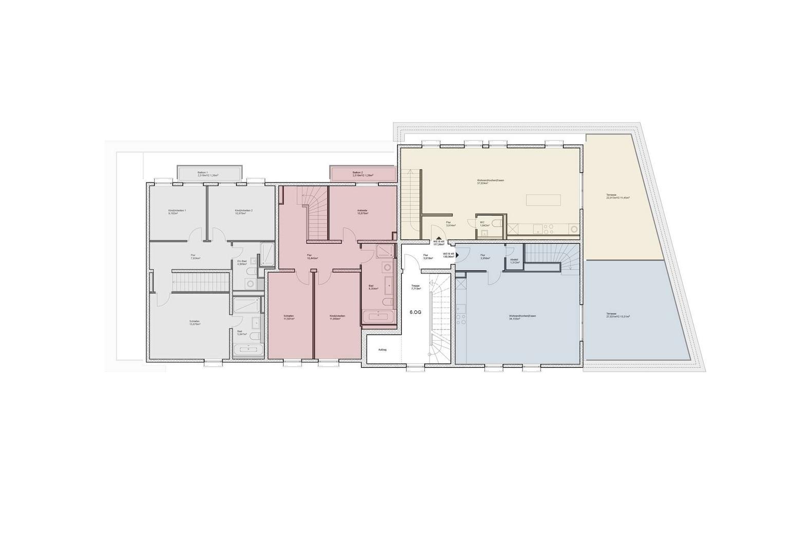 Geschossplan 6. OG