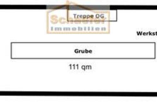 Werkstatthalle mit Grube