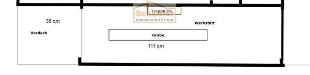 Werkstatthalle mit Grube