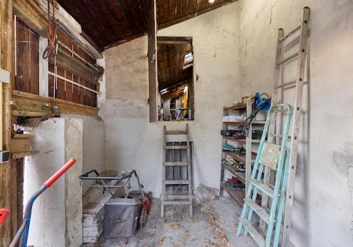 Ansicht Werkstatt, Dachboden