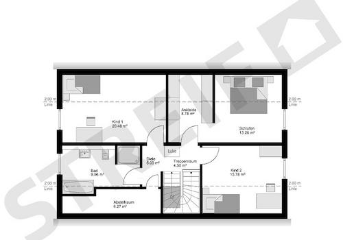 Beispiel Grundriss Dachgeschoss