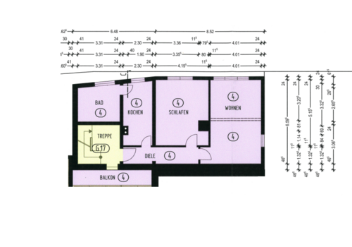 Obergeschoss Grundriss Wohnung Nr.4